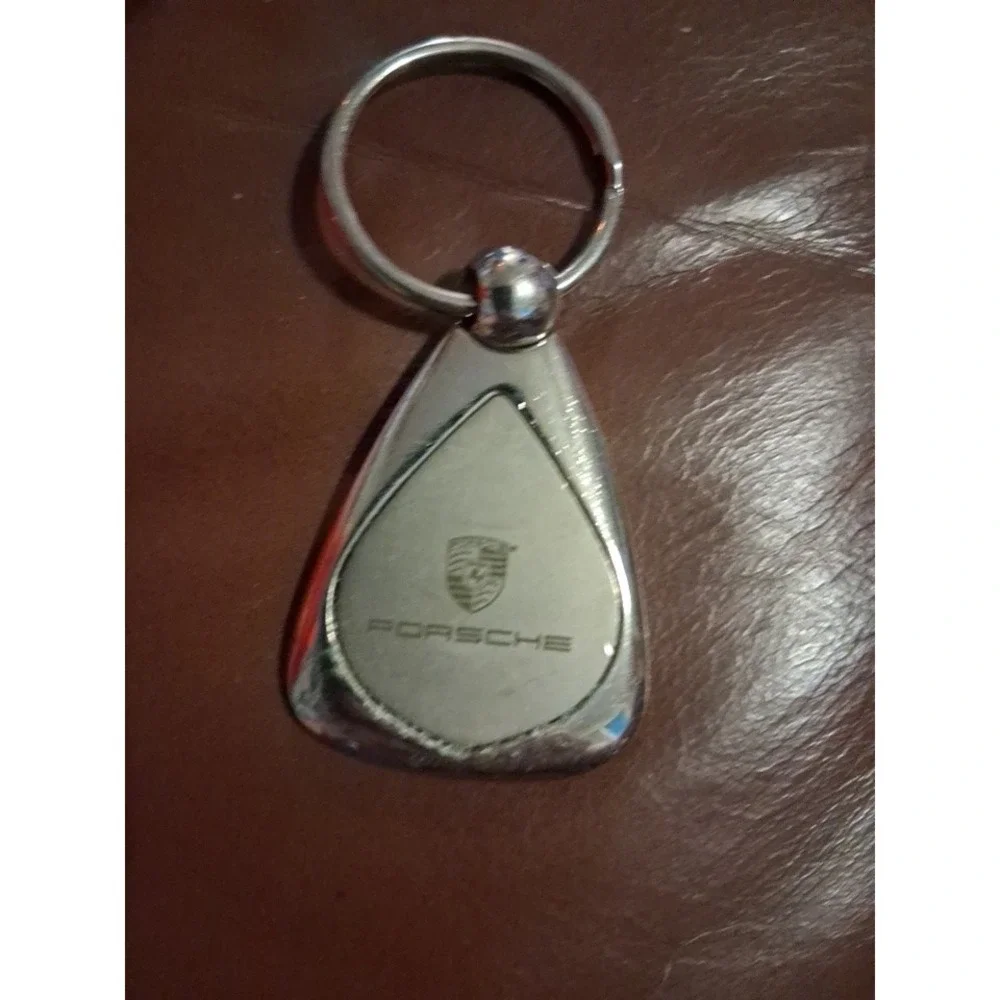 Vintage 90s Porsche Automotive Car Chrome And Nickel Finish Keychain Fair